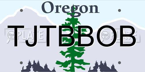 TJTBBOB Oregon License Plate