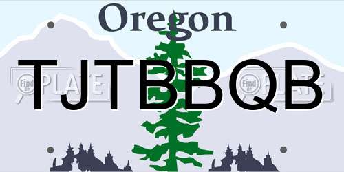 TJTBBQB Oregon License Plate
