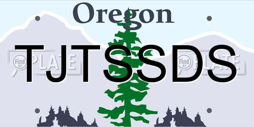 TJTSSDS Oregon License Plate