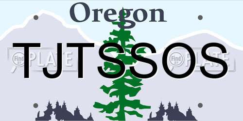 TJTSSOS Oregon License Plate