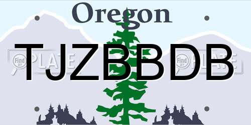 TJZBBDB Oregon License Plate