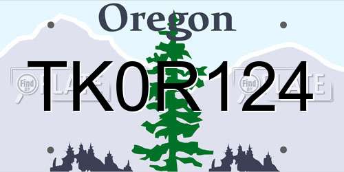 TK0R124 Oregon License Plate