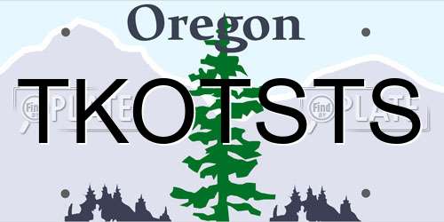 TKOTSTS Oregon License Plate