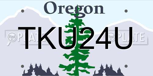 TKU24U Oregon License Plate