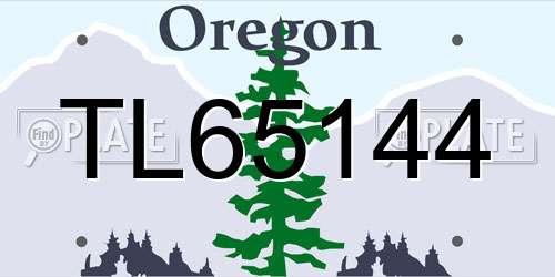 TL65144 Oregon License Plate