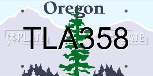 TLA358 Oregon License Plate