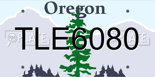 TLE6080 Oregon License Plate