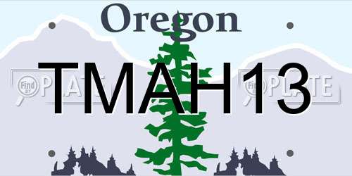 TMAH13 Oregon License Plate