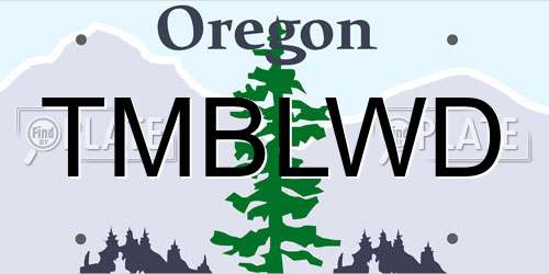TMBLWD Oregon License Plate