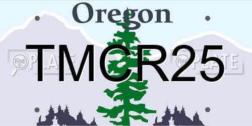 TMCR25 Oregon License Plate