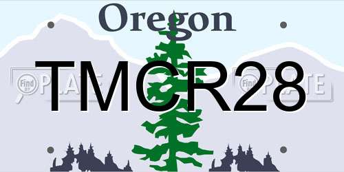 TMCR28 Oregon License Plate