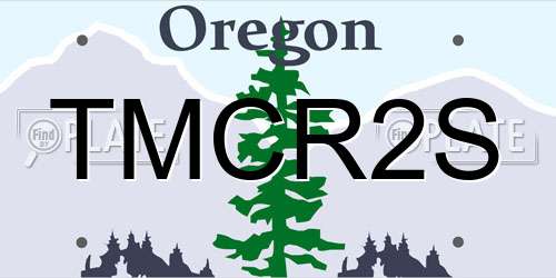 TMCR2S Oregon License Plate