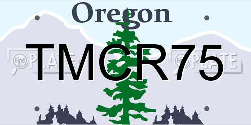 TMCR75 Oregon License Plate