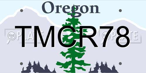 TMCR78 Oregon License Plate