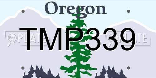 TMP339 Oregon License Plate