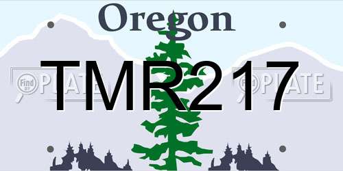 TMR217 Oregon License Plate
