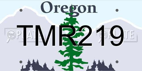 TMR219 Oregon License Plate