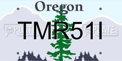 TMR51I Oregon License Plate
