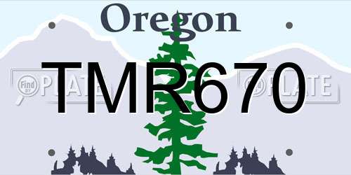 TMR670 Oregon License Plate