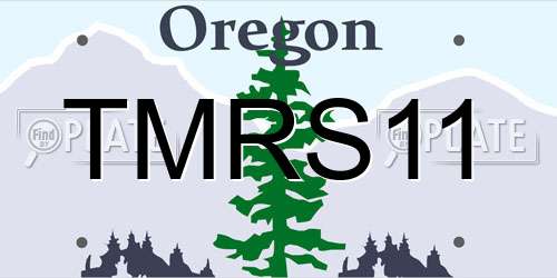 TMRS11 Oregon License Plate
