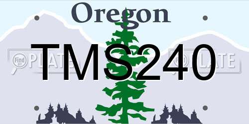 TMS240 Oregon License Plate