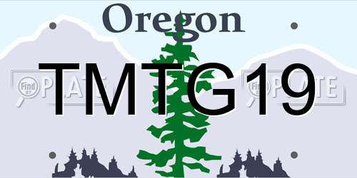 TMTG19 Oregon License Plate