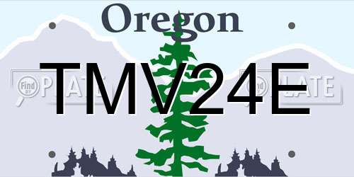TMV24E Oregon License Plate