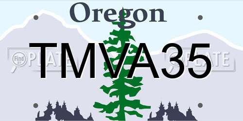 TMVA35 Oregon License Plate