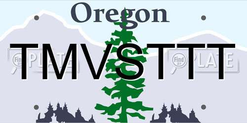 TMVSTTT Oregon License Plate