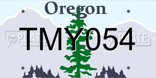 TMY054 Oregon License Plate
