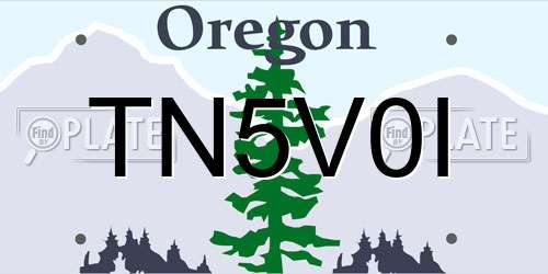 TN5V0I Oregon License Plate