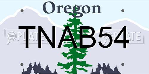 TNAB54 Oregon License Plate