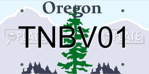 TNBV01 Oregon License Plate