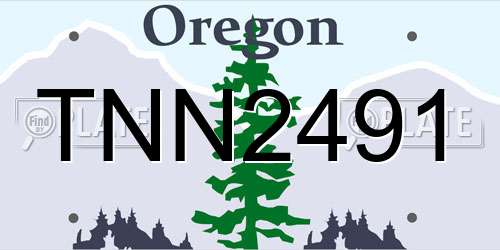 TNN2491 Oregon License Plate