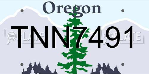 TNN7491 Oregon License Plate