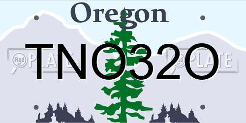 TNO32O Oregon License Plate