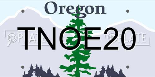 TNOE20 Oregon License Plate