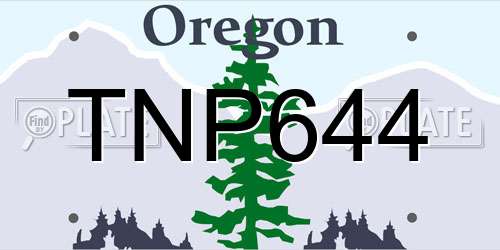 TNP644 Oregon License Plate
