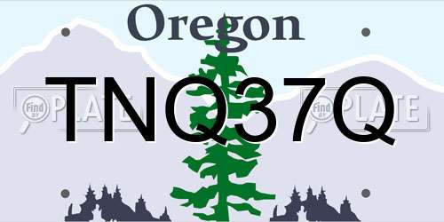 TNQ37Q Oregon License Plate