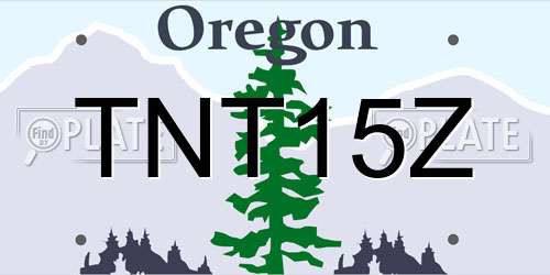 TNT15Z Oregon License Plate