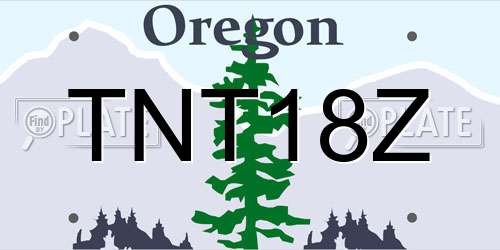 TNT18Z Oregon License Plate
