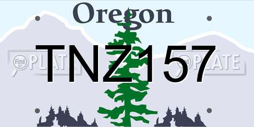 TNZ157 Oregon License Plate