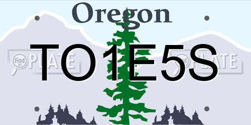 TO1E5S Oregon License Plate