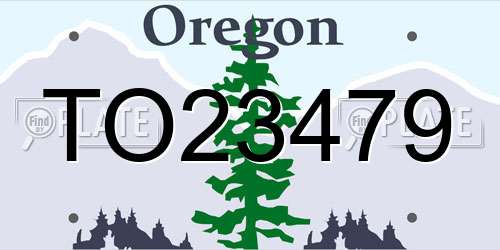 TO23479 Oregon License Plate