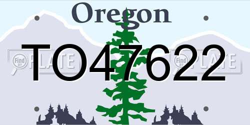 TO47622 Oregon License Plate