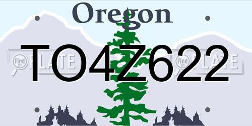 TO4Z622 Oregon License Plate