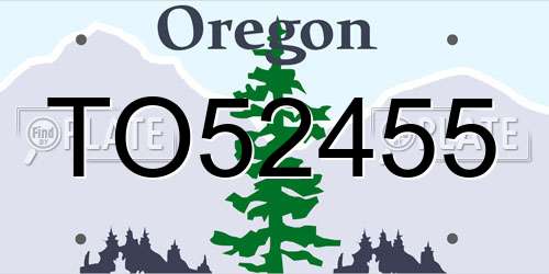 TO52455 Oregon License Plate