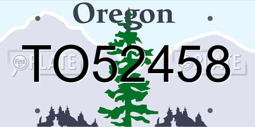 TO52458 Oregon License Plate