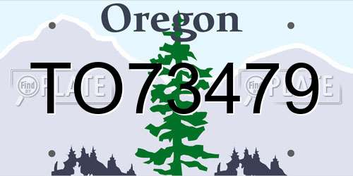 TO73479 Oregon License Plate