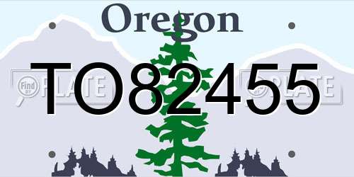TO82455 Oregon License Plate